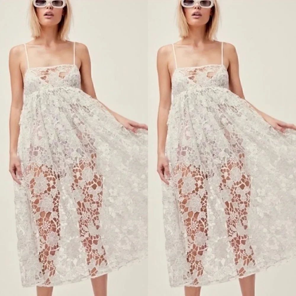 For Love & Lemons Sundae Tank Midi Dress